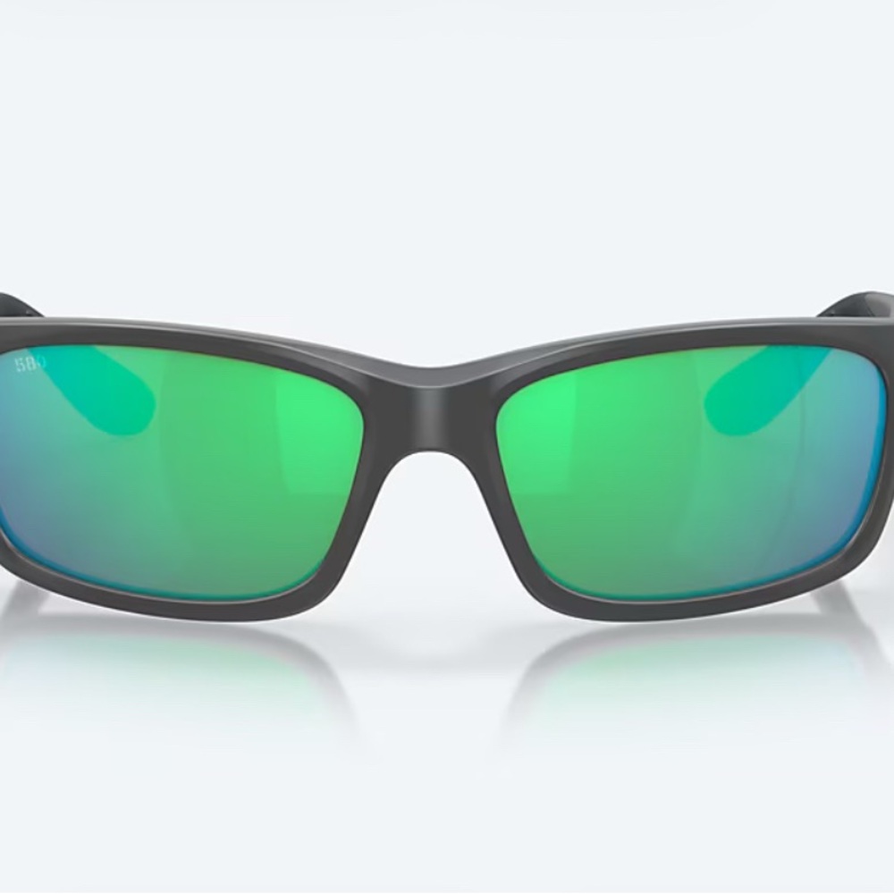 Costa Sunglasses-Jose Matte Gray w/ Green Mirror Polarized Glass Lenses